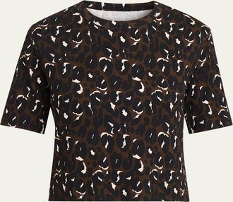 Majestic Filatures Animal-Print Organic Cotton Rib T-Shirt