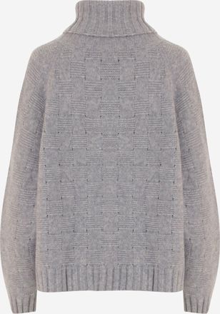 Allude Womens Cashmere And Silk Sweater Grey