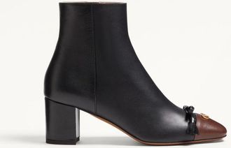 Valentino Garavani Stivaletto Valet Du Roi In Capretto 60Mm Donna NERO/CAFF&Egrave; 36.5