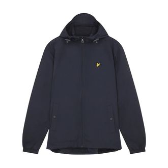 Lyle & Scott Light Jackets, male, Blue, Size: XL Jackets Zip Through Hooded Jacket