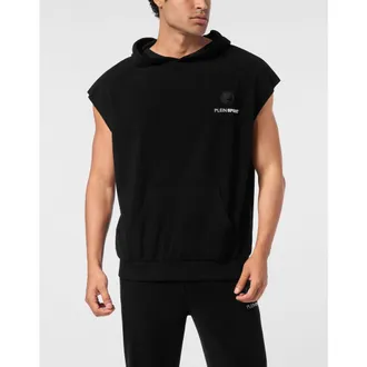 Plein Sport Sponge Sleeveless Hoodied Vest Men in Black at Nordstrom, Size Xxx-Large Eu