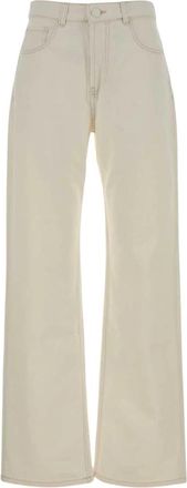 Ami Wide Jeans - Dames - Loose Fit Jeans - Beige - W26 - Katoen - Jeans