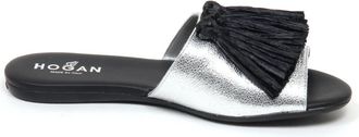 Hogan Sandal Valencia - Dames - Sandalen - Grijs - 35 EU - Leer - Schoenen