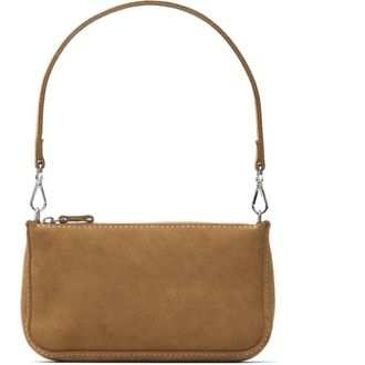 Ezra Arthur Chloe Leather Mini Nubuck Suede Shoulder Bag in Sand at Nordstrom