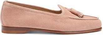 Santoni Womens suede Andrea tassel loafer in Pink at Nordstrom, Size 8.5