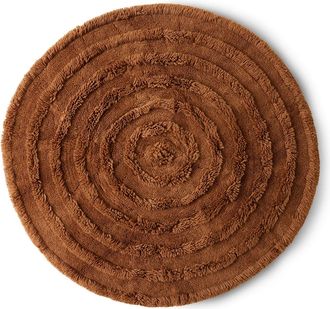 HKliving Wollteppich, Ø 150 cm, mahogany