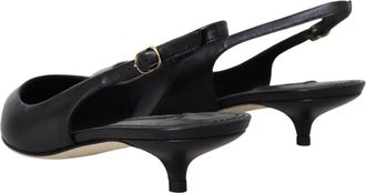 Dolce & Gabbana Womens Leather Slingback Heel Black
