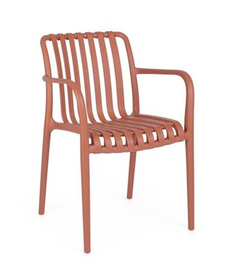 BIZZOTTO Conjunto de 2 sillas de polipropileno terracota