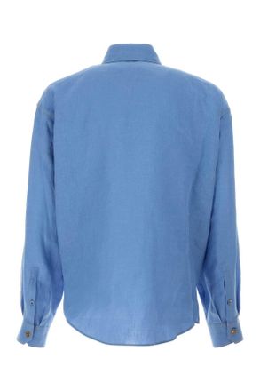 Versace 1ur70brightavio Exterior: Linen Camicie Shirt