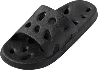 Generic Sandals Mens Summer Shower Shoes Non-Slip Sandals Mens Waterproof Outdoor Sandals for Men Summer Shoes Mens Slippers, black, 10.5