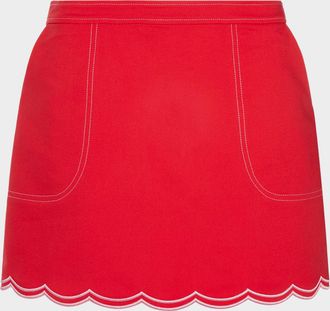 Ramy Brook Cheryl Scallop-Hem Mini Skirt