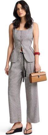 Onia Straight Leg Pant in Brown/white at Nordstrom, Size 00