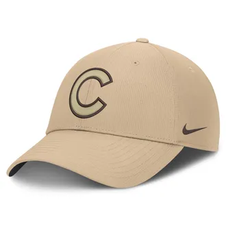Nike Chicago Cubs Club Nike Mens Dri-FIT MLB Adjustable Hat in Brown | NB020GT5EJ-YPH