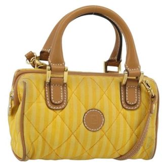 Fendi Pre-owned Vintage Hand Bag - Dames - Vintage Handtas - Geel - ONE Size - Leer - Vintage