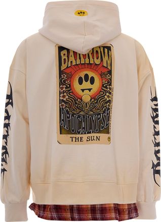 Barrow Mens Hooded Sweatshirt Washed Death Cream Main: Cotton; Insert: Viscose Sweatshirts Sweater