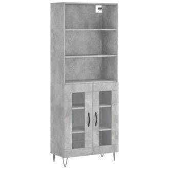 Berkfield Home Highboard Concrete Grey 69.5x34x180 cm Engineered Wood