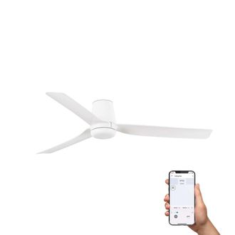 Faro Barcelona Ventilador sin luz abs blanco mate 130x130x23 cm