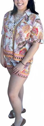 Hem & Thread Tropical Print Set In Multi