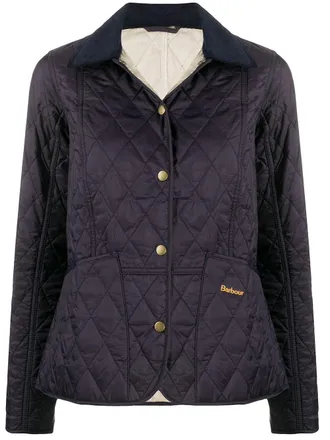 Barbour Summer Liddesdale corduroy-collar quilted jacket - Blue