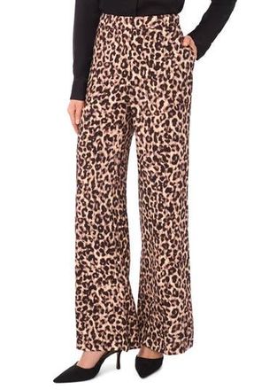 Ted Baker Leopard Print Bootcut Pants in Potting Soil at Nordstrom Rack, Size 6