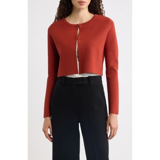 Elie Tahari The Kailany Cardigan in Toasted Saffron at Nordstrom, Size X-Large