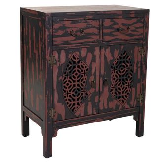 Wanderlust Deco Wanderlust Deco - Recibidor De Madera Rojo 66x36x78