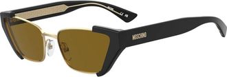 Moschino Mos 205/S Zonnebril - Dames - Zonnebrillen - Geel - 56 MM - Accessoires