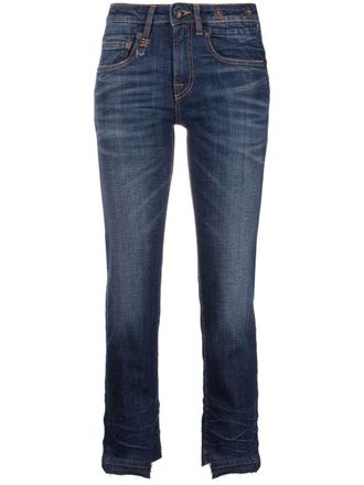 R13 Jeans crop a vita media - Blu