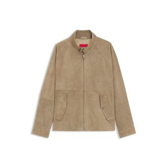 HUGO BOSS Suede jacket in a regular fit