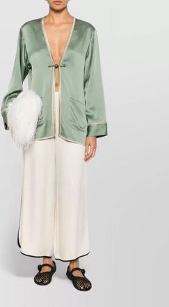 Forte_Forte relaxed trousers contrasting trim side stripe