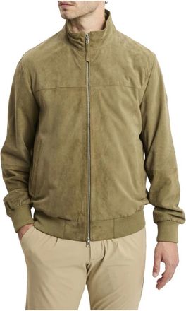 People of Shibuya Jassen, Heren, Groen, XL, Leer, Suede Bomber