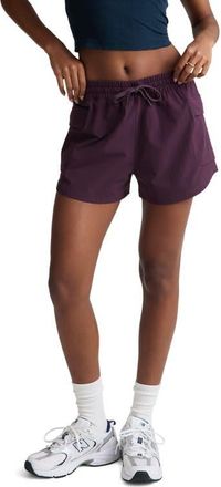 Beyond Yoga Peak 3-Inch Cargo Shorts in Brilliant Blackberry at Nordstrom, Size X-Small