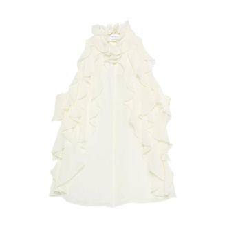 Alexander McQueen Alexander McQueen, Blouses, female, White, Size: S Ruffled Top