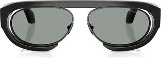 Giorgio Armani geometric-frame sunglasses - Black