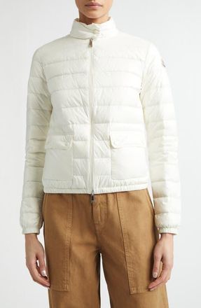 Moncler Lans Down Jacket in Silk White at Nordstrom, Size 00