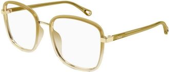 Chlo&eacute; Vierkant Optisch Montuur - Dames - Brillen - Beige - 53 MM - Accessoires