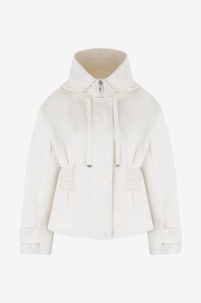 Ermanno Scervino Gesmokte wattierte taillierte Taftjacke