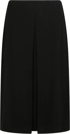 Ferragamo Womens Pleated Midi Skirt In Black