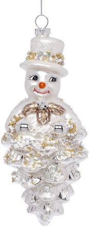 Mark Roberts Shiny Snowman with Hat Ornament, Set of 6 in White at Nordstrom