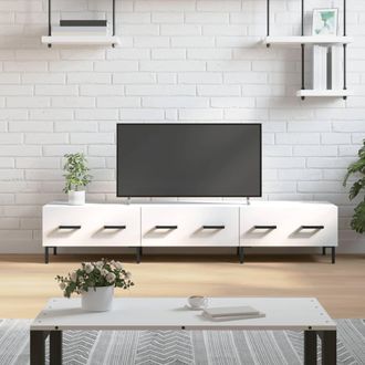 vidaXL Vidaxl - Mueble De Tv Madera De Ingenier&iacute;a Blanco 150x36x30 Cm