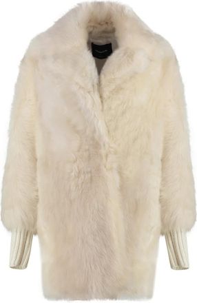Fabiana Filippi Shearling Overcoat - Dames - Jassen - Beige - S - Polyester - Jassen