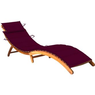 vidaXL Tumbona De Jard&iacute;n Con Coj&iacute;n Madera Maciza De Acacia Vidaxl