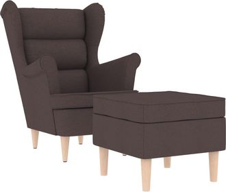 vidaXL Sill&oacute;n Con Reposapi&eacute;s De Tela Marr&oacute;n Oscuro Vidaxl