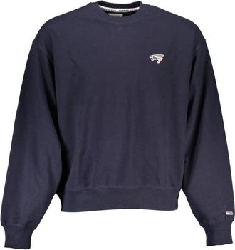 Tommy Hilfiger Blauwe Pullover met Logo Detail - Heren - Sweatshirts - Blauw - 2XL - Katoen - Hoodies & sweatvesten