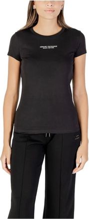 A|X Armani Exchange Dames, Tops, Zwart, Maat: S Katoen