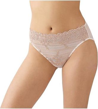Wacoal Embrace Lace Hi-Cut Brief Womens Underwear Angel Wing/Rose Dust : XL, Cotton/Lace/Mesh