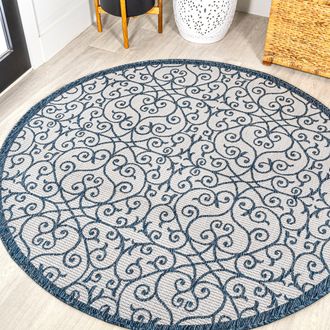 Jonathan Y Designs Madrid Vintage Filigree Textured Weave Indoor/Outdoor Area Rug