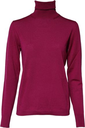 Dolce & Gabbana Fuchsia Wool Long Sleeves Turtleneck Womens Sweater