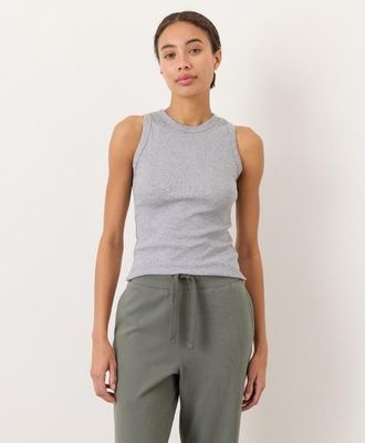 Pact Perfect Rib Layering Tank Made With Organic Cotton in Heather Grey at Nordstrom, Size Xx-Large
