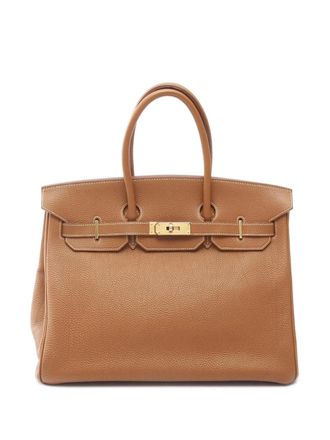 Herm&egrave;s 2004 Togo Birkin Retourne 35 handtas - Bruin